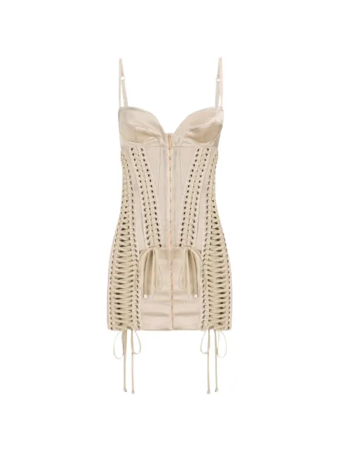 Dolce & Gabbana duchesse dress with balconette Neutrals F617CTFU1KM