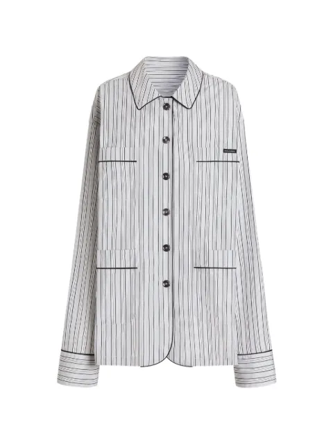 Dolce & Gabbana Vanity striped poplin shirt White F5U32TFR51X