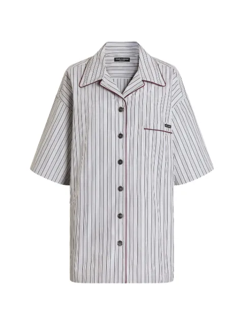 Dolce & Gabbana striped poplin shirt Grey F5U31TFR51X