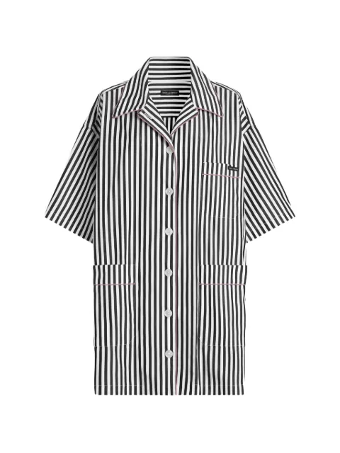 Dolce & Gabbana striped poplin shirt Black F5U29TFR52G
