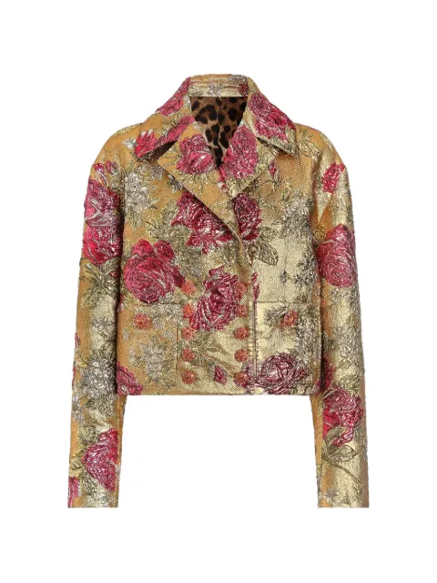 Dolce & Gabbana double-breasted jacket in floral jacquard Gold F27JHZHJMRJ
