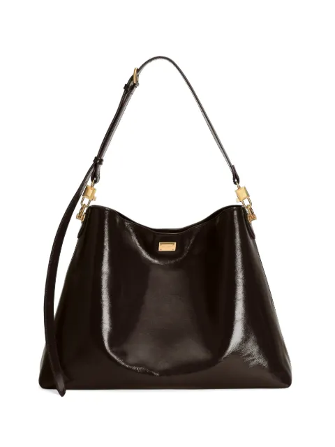 Dolce & Gabbana large Vittoria calfskin shoulder bag Brown BB7942AZ000