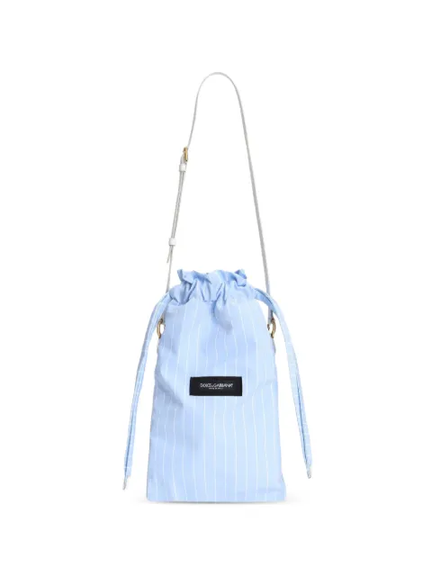 Dolce & Gabbana Essenza striped bucket bag Blue BB7937A0577