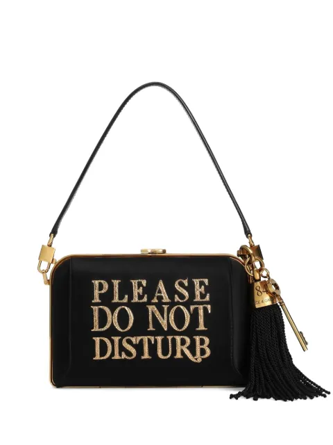 Dolce & Gabbana Dolce box satin and laminated ayers handbag Black BB7882A8X00