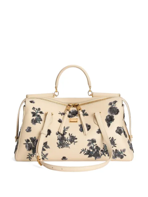 Dolce & Gabbana medium Vittoria handbag with embroidery Neutrals BB7844A0656