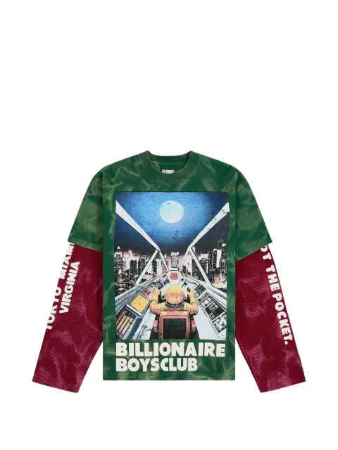 Billionaire Boys Club printed long-sleeve T-shirt Green 8519308EDEN