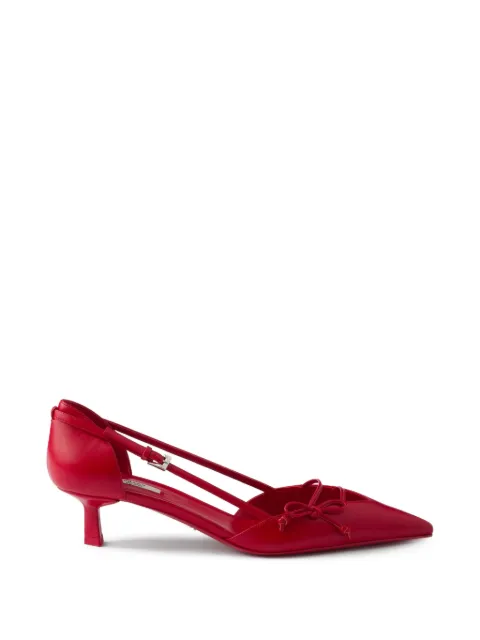Prada open-side leather pumps Red 1I442OFB045011