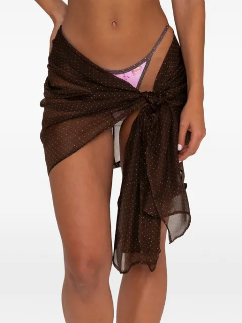 FAE SWIM Chiffon sarong silk peaches Brown 50492