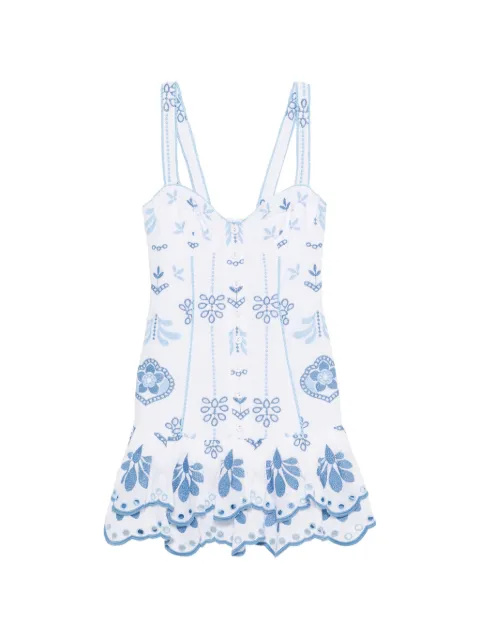 Charo Ruiz Ibiza Niva embroidered mini dress White 264601