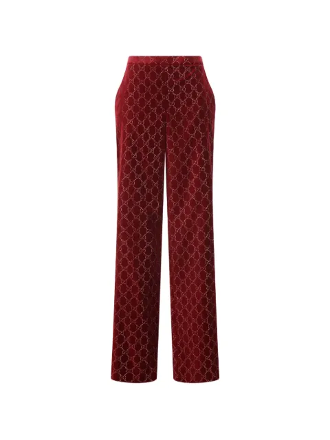 Gucci velvet trousers Red 853087ZJV75