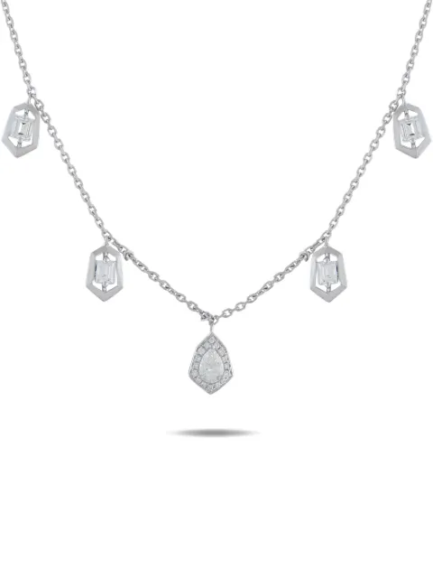 LB Exclusive diamond-pendant necklace Silver ANK19828