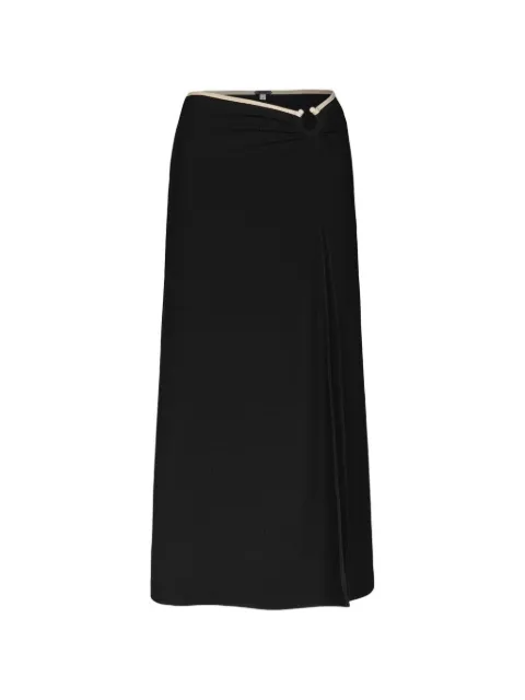 Johanna Ortiz Nuevo Destino midi skirt Black PT03519