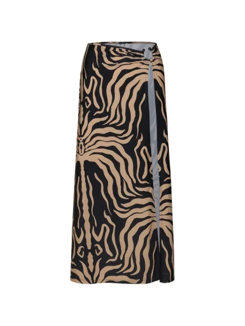 Johanna Ortiz Nuevo Destino midi skirt Black PT03498