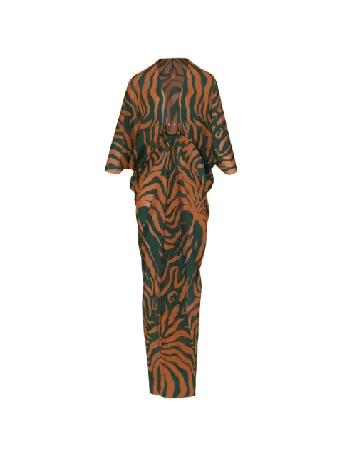 Johanna Ortiz Sensory Tapestry midi dress Brown PT03420