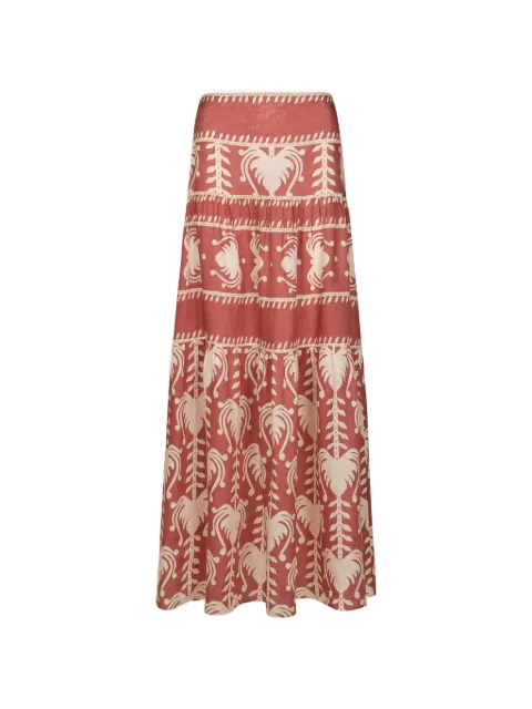 Johanna Ortiz Rituales maxi skirt Red PT03393