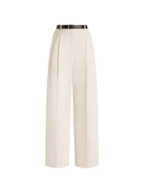 Dolce & Gabbana rustic cotton and linen canvas trousers Neutrals FTDMITFUTDJ