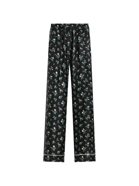 Dolce & Gabbana roses and lilies of the valley-print twill vanity trousers Black FTDKTTIS13G