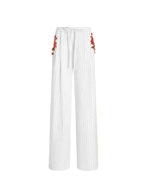 Dolce & Gabbana striped poplin trousers White FTDJDZFR52B