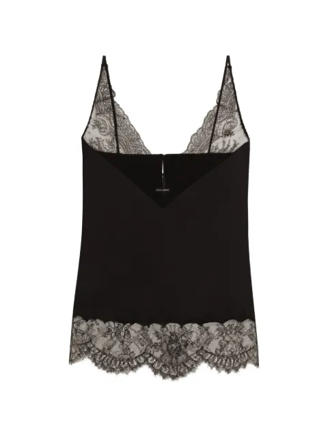 Dolce & Gabbana silk satin top Black F7BN5TFU1AU