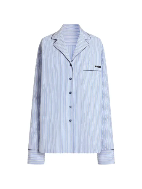 Dolce & Gabbana striped chest-pocket shirt Blue F5U37TFR510