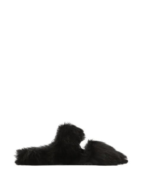 Dolce & Gabbana shearling slides Black CQ0712A9Y88