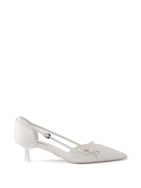 Prada open-side leather pumps White 1I442OFB045011