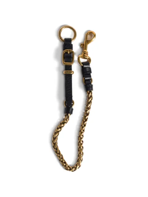 Miu Miu metal and leather key ring trick Gold 5TL6322G7U