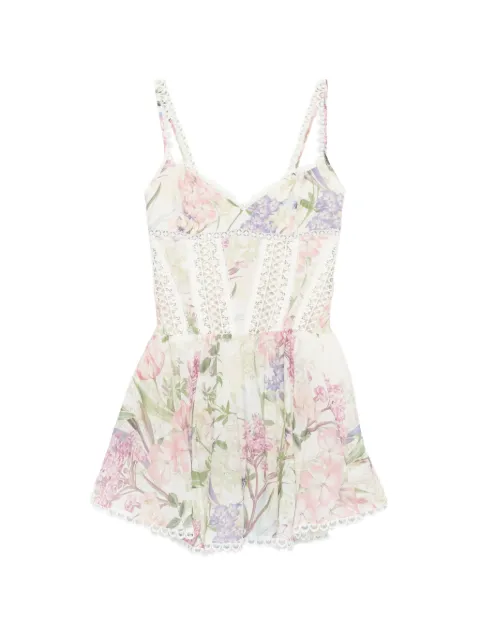 Charo Ruiz Ibiza Gardenia floral-print mini dress Neutrals 266603