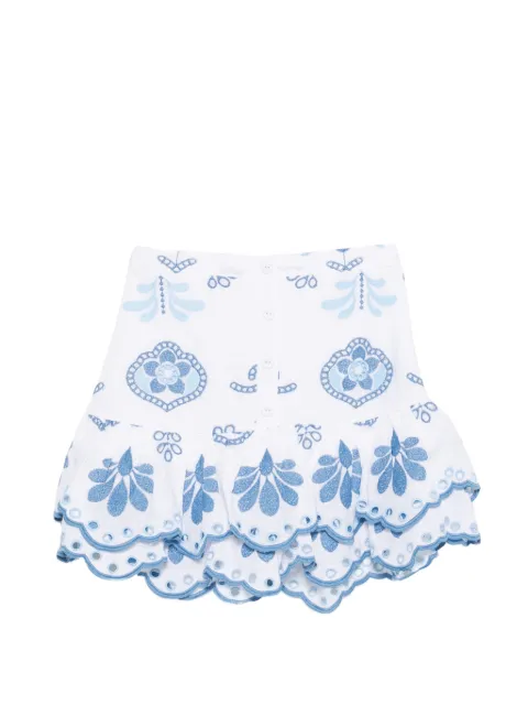 Charo Ruiz Ibiza Leora embroidered mini skirt White 264400