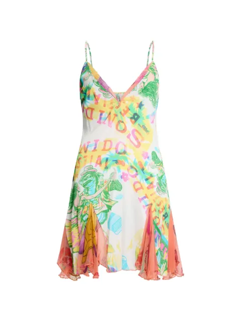 Donde Esteban x La Linterna Sonido Bestial mini dress White SS26DRS104