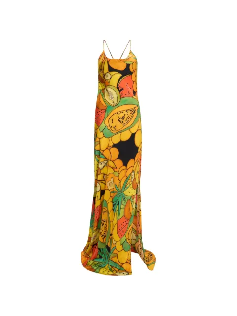 Donde Esteban Frutas maxi dress Yellow SS26DRS901