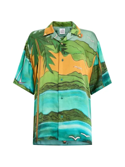 Donde Esteban Magdalena short-sleeve shirt Blue SS26SHI403