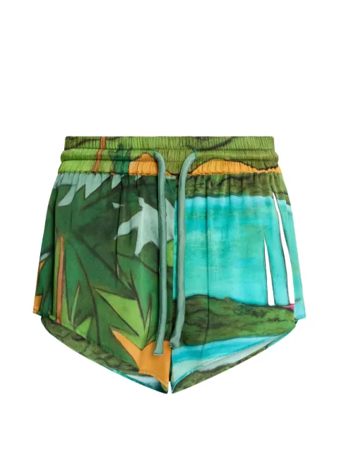 Donde Esteban Magdalena shorts Green SS26SHO404
