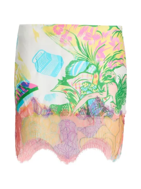 Donde Esteban Sonido Bestial mini skirt White SS26SKI107