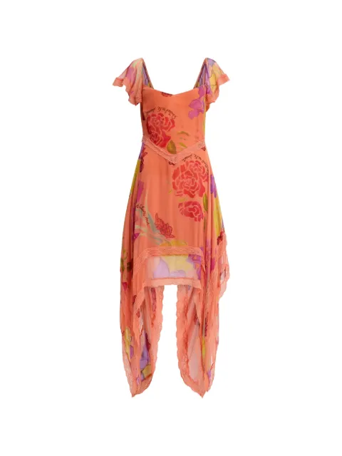 Donde Esteban Guava Flores mini dress Orange SS26DRS303