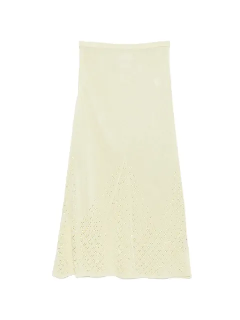 Paris Georgia Amelia openwork midi skirt Yellow AMESK001SBT
