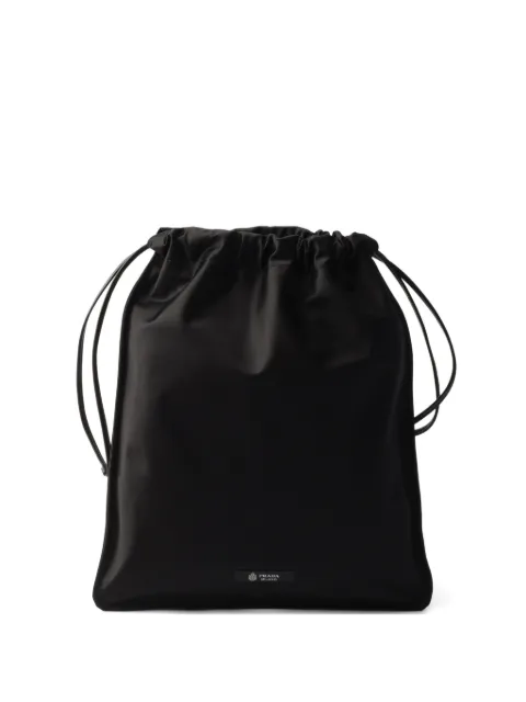 Prada Wish drawstring logo mini bag Black 1NK0632G6B