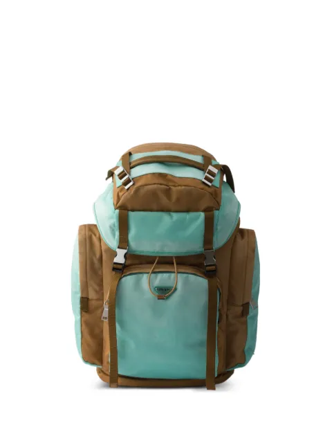 Prada large Re-Nylon and Saffiano leather backpack Blue 2VZ120VOOM2HE6