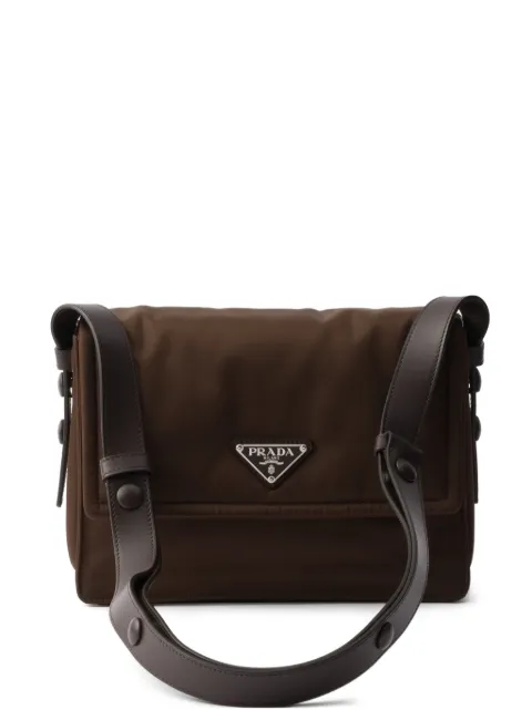Prada small Traveller padded shoulder bag Brown 1BD313VOOORDLN