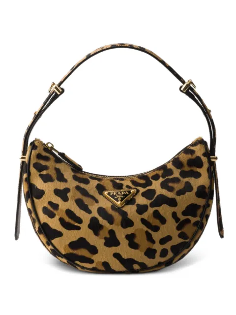 Prada mini Arqué printed leather shoulder bag Neutrals 1BC194VOOM2C7B