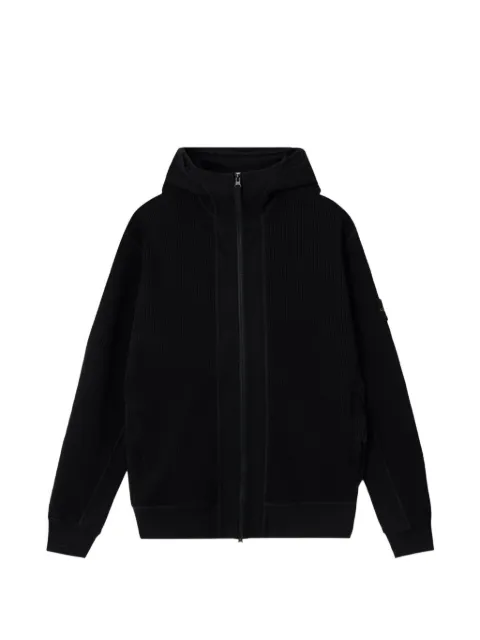 Stone Island 6100058 organic cotton waffle fleece sweatshirt Black L1S156100058S0044
