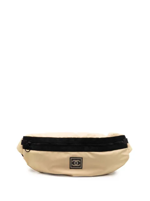 CHANEL Pre-Owned 2002-2003 Nylon CC Sport Line belt bag Brown 555L26GG9Z4NW29K