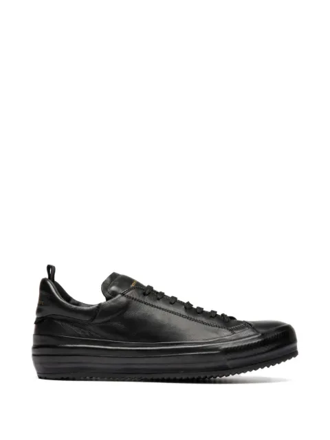 Officine Creative lace-up fastening leather sneakers Black OCUMES0009JET001000