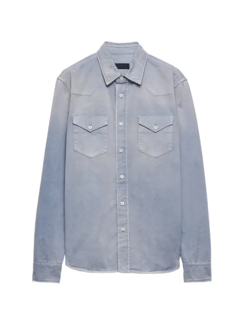 Prada gabardine shirt Blue GEC115SOOO18PF