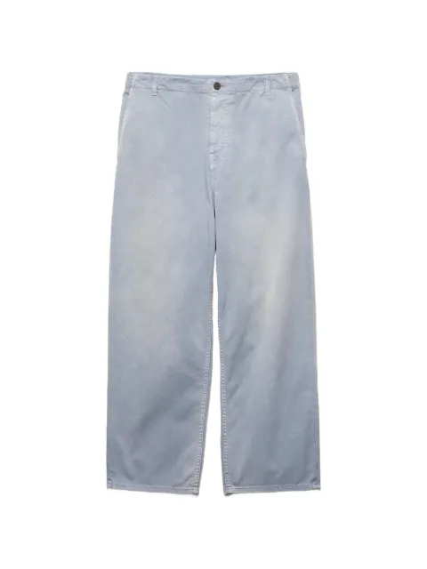 Prada washed gabardine trousers Blue GEP439SOOO18PF