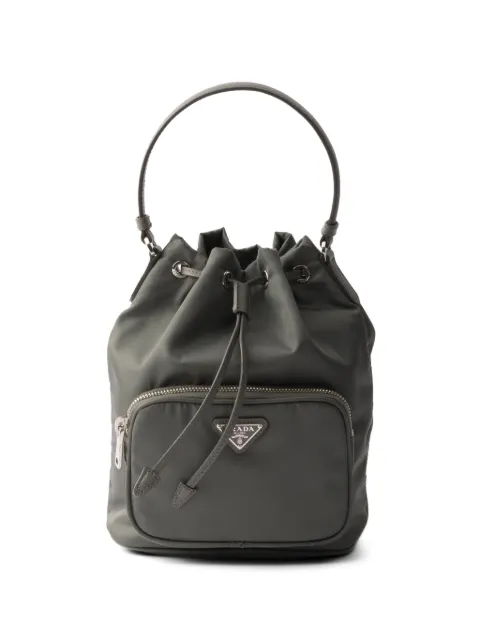 Prada Duet Re-nylon bucket bag Grey 1BH038VUOPRV44