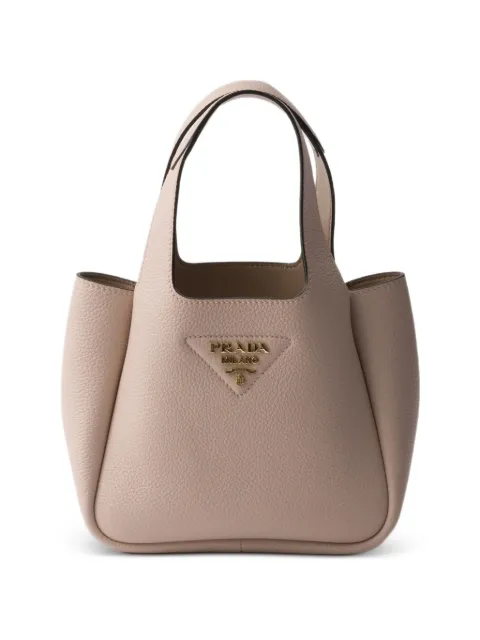 Prada mini leather tote bag Pink 1BA349VONO2DKV