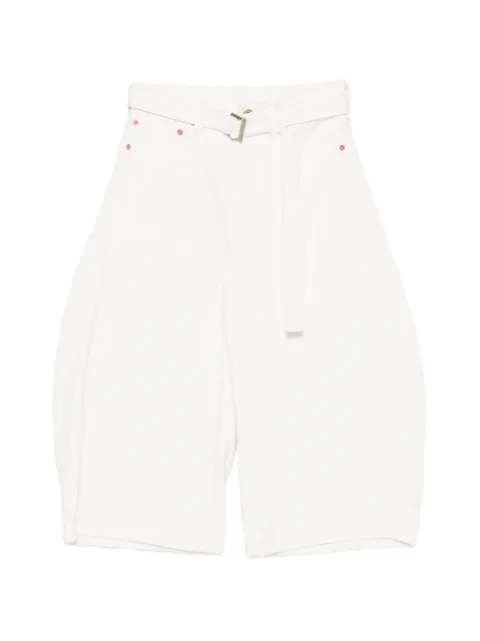 sacai belted denim shorts White 2608317
