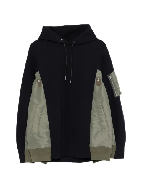 sacai zip-pocket hoodie Blue SCM325