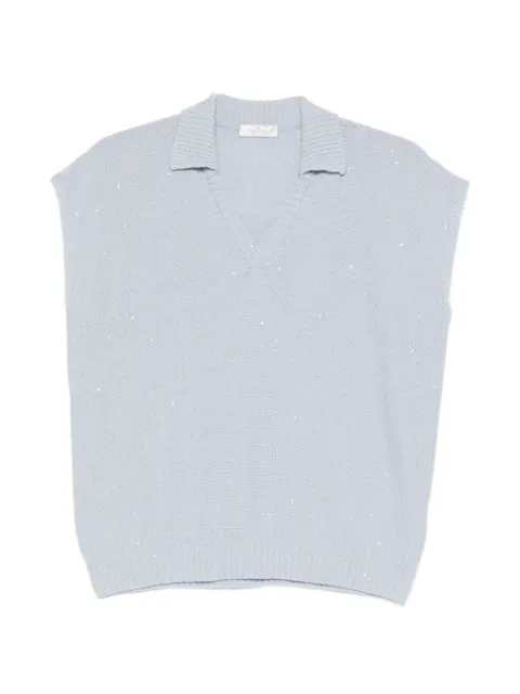 PANICALE embellished top Blue D380522V